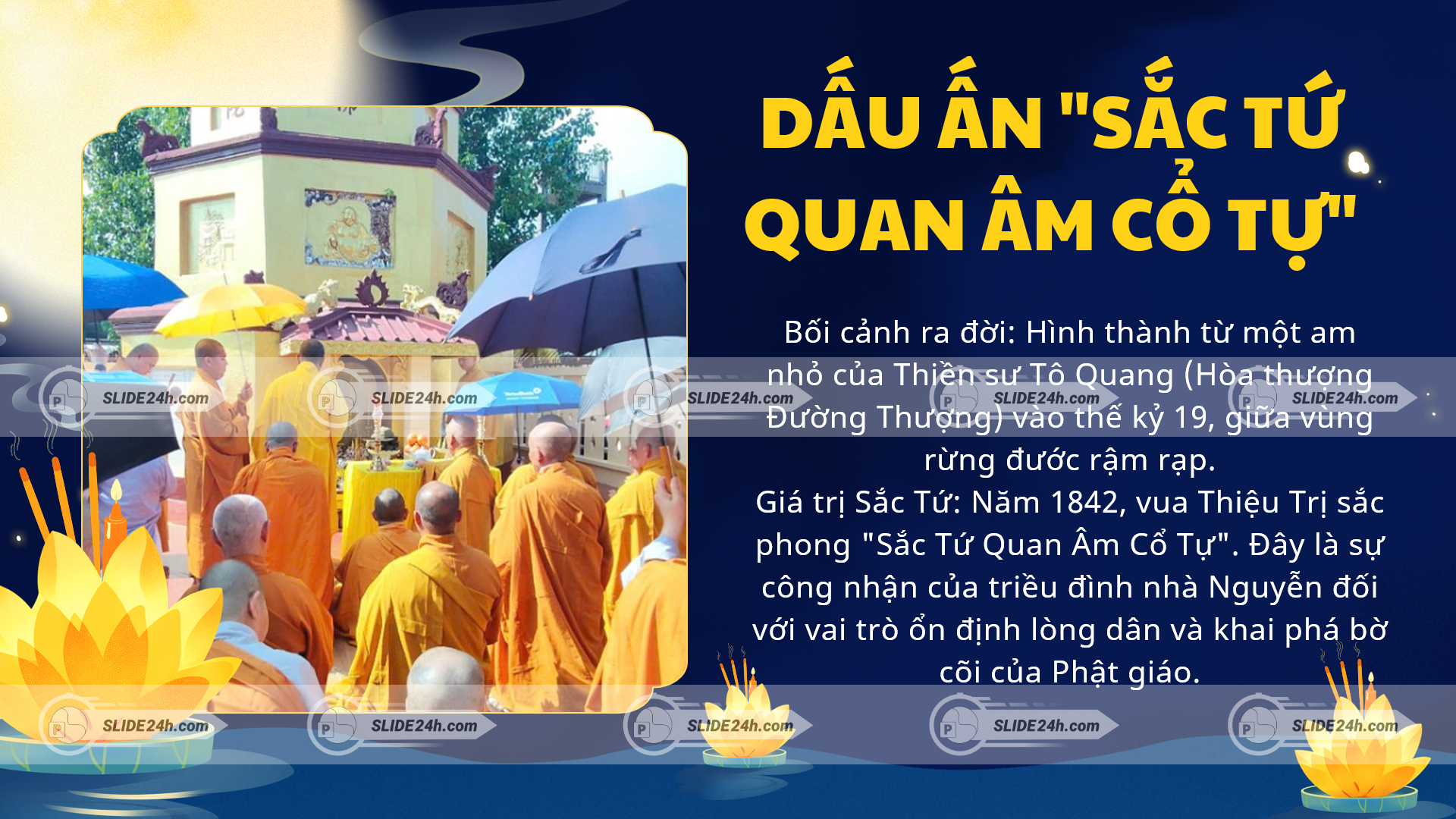 sắc tứ quan âm cổ tự chư tăng hành lễ và lịch sử phật giáo địa phương