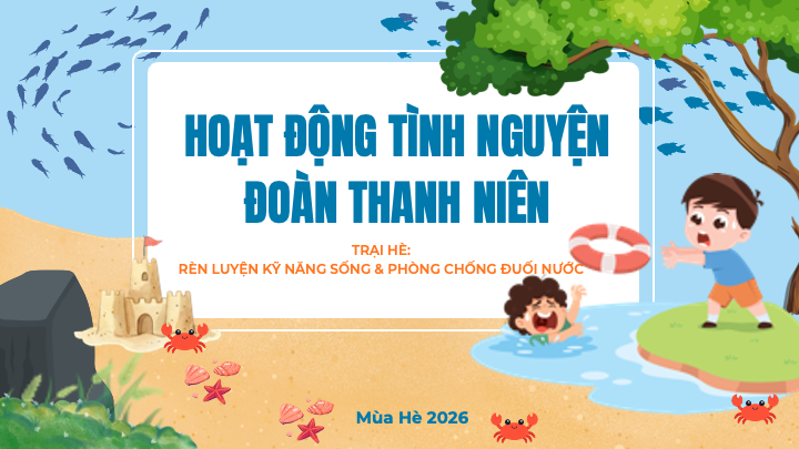 slide bìa trại hè phòng chống đuối nước cho trẻ