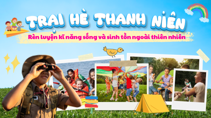 slide bìa trại hè thanh niên rèn kỹ năng sống