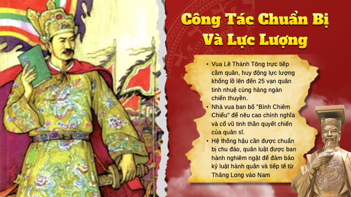 slide công tác chuẩn bị lực lượng chiến dịch đánh Chiêm Thành 1471