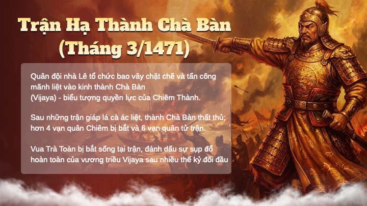 slide trận hạ thành Chà Bàn trong chiến dịch năm 1471