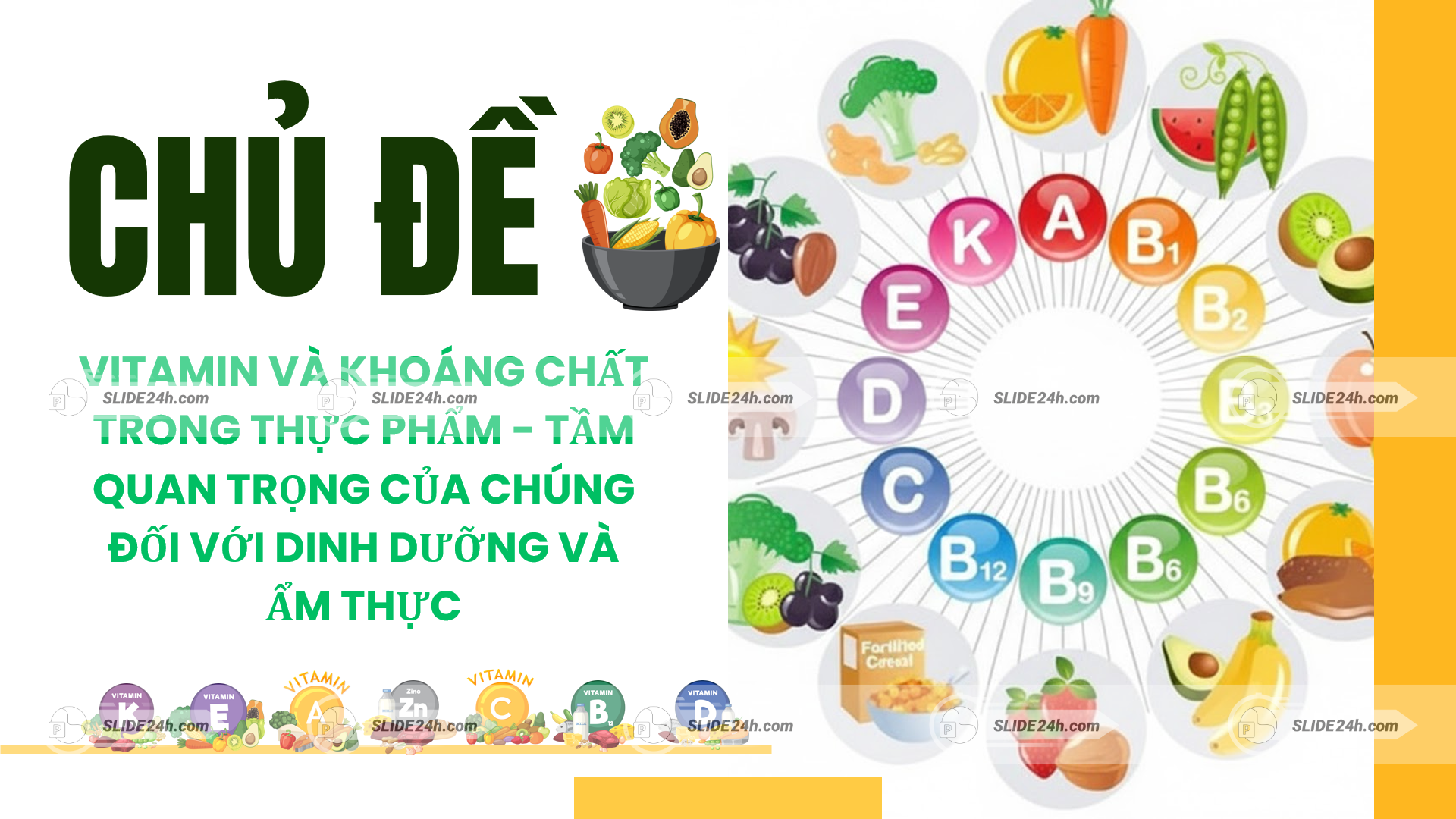 Slide Vitamin Và Khoáng Chất Trong Thực Phẩm