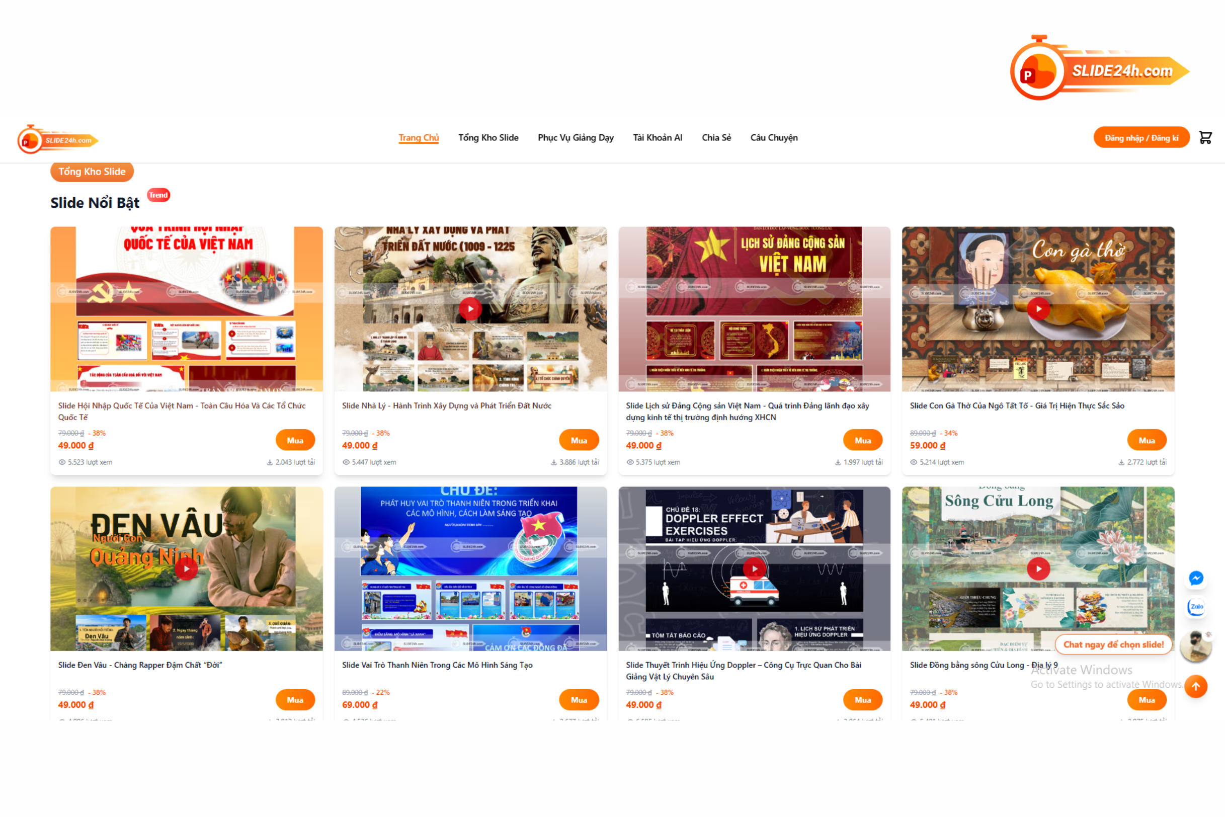 Slide24h cung cấp hàng nghìn template PowerPoint