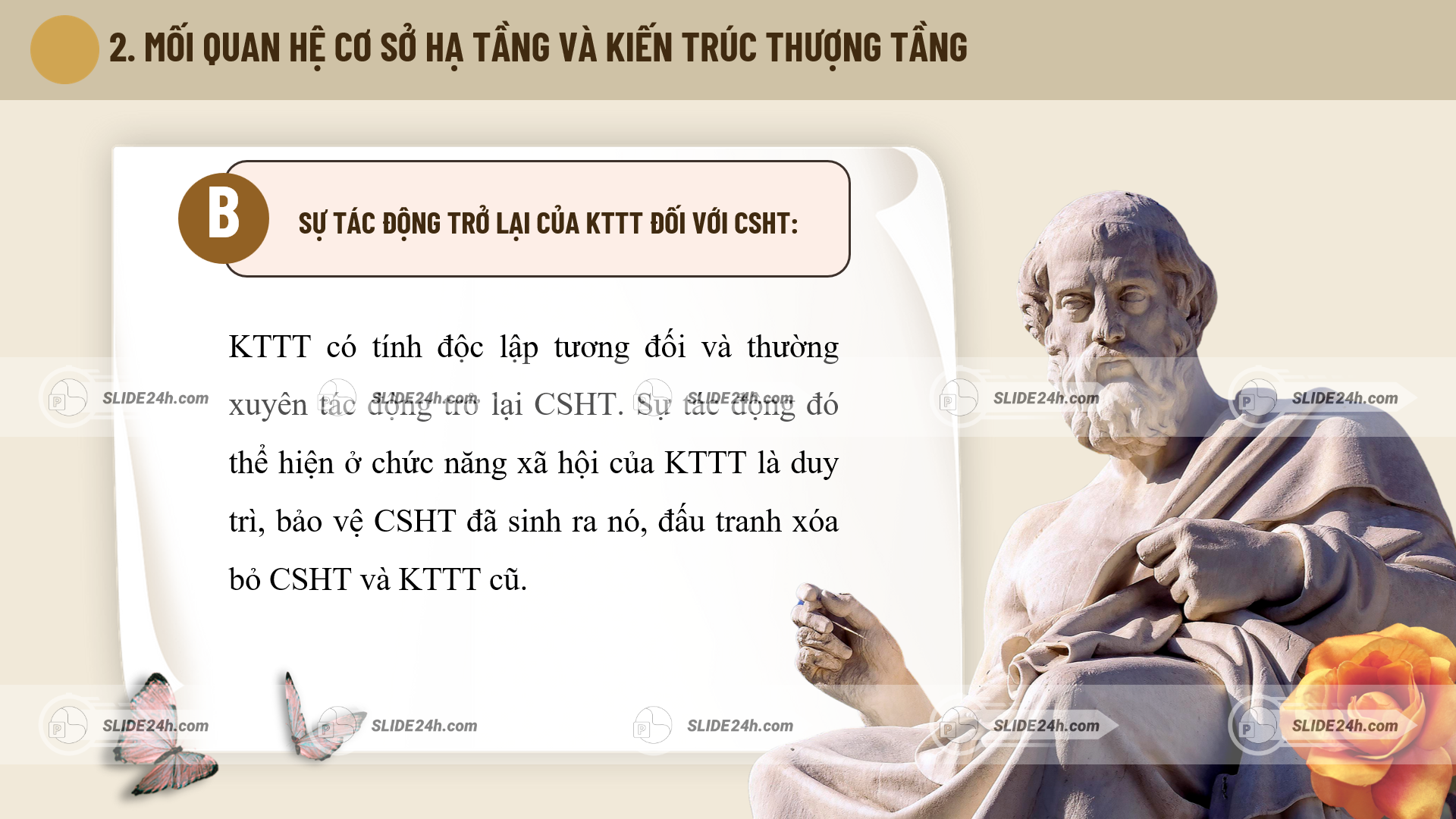 Sự tác động trở lại của kiến trúc thượng tầng lên cơ sở hạ tầng