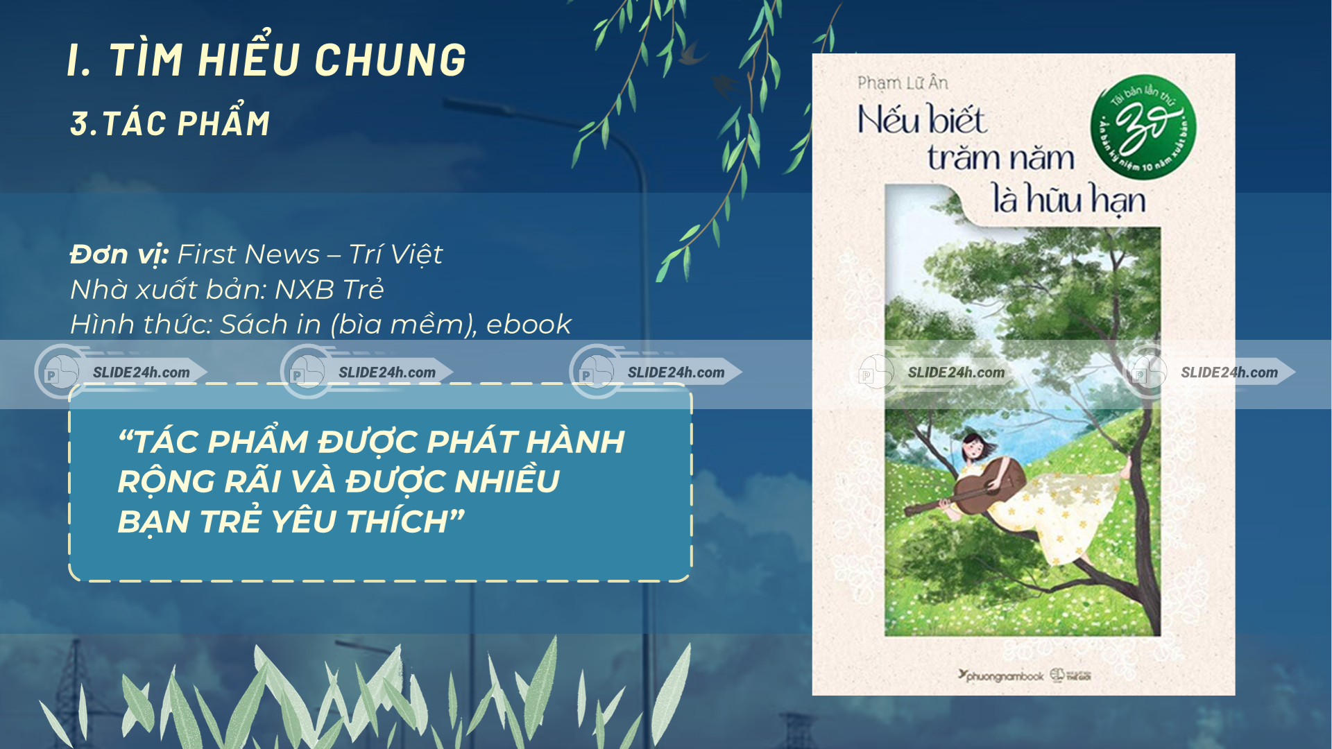 Tác phẩm như một tập tản văn gồm nhiều bài viết ngắn, chân thật, giàu cảm xúc và được đông đảo bạn trẻ yêu thích.