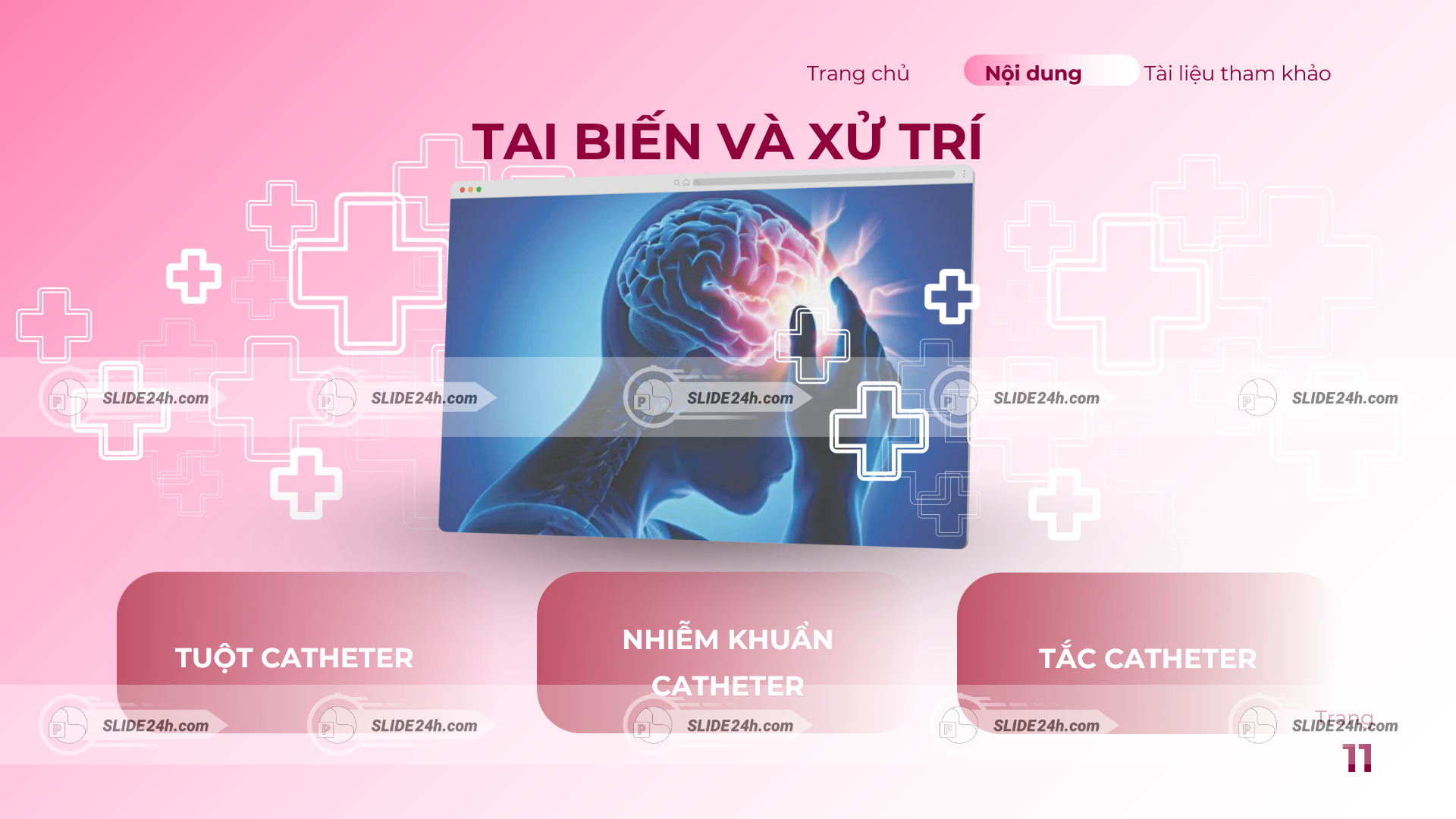 tai biến và xử trí khi sử dụng catheter tĩnh mạch trung tâm