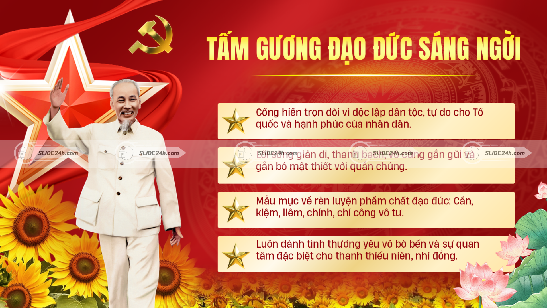 Tấm gương đạo đức sáng ngời của Chủ tịch Hồ Chí Minh.
