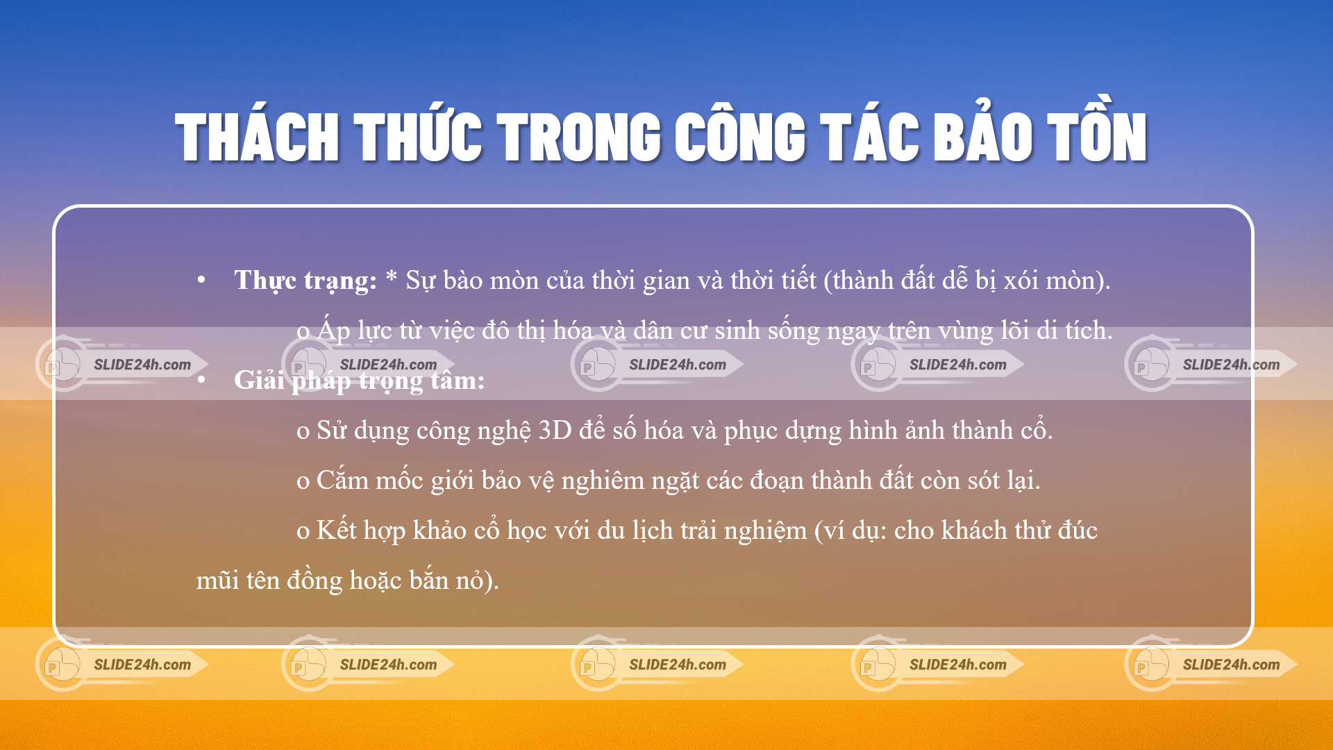 thách thức bảo tồn thành cổ loa trước tác động thời gian đô thị hóa cùng các giải pháp số hóa và bảo vệ di sản văn hóa lâu dài