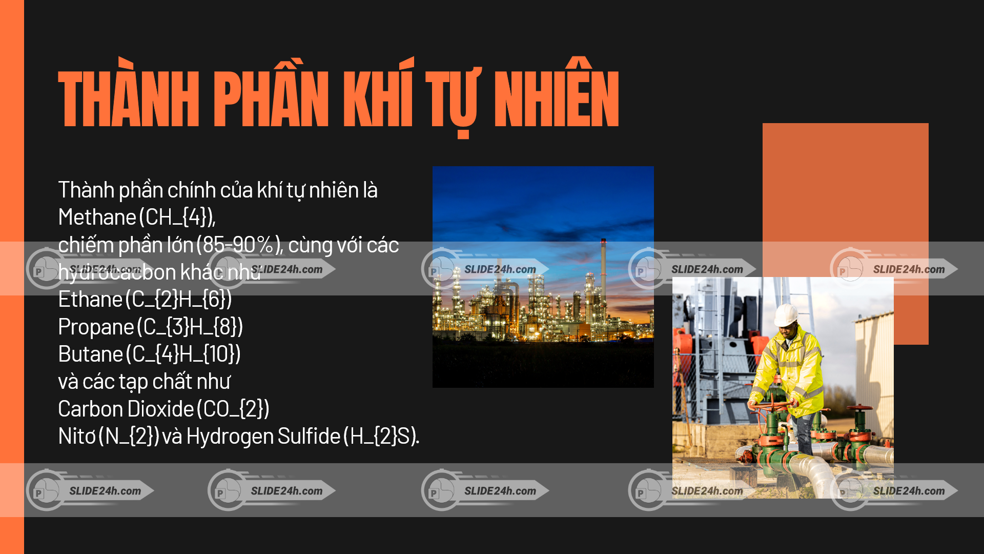 Thành phần chính của khí tự nhiên.