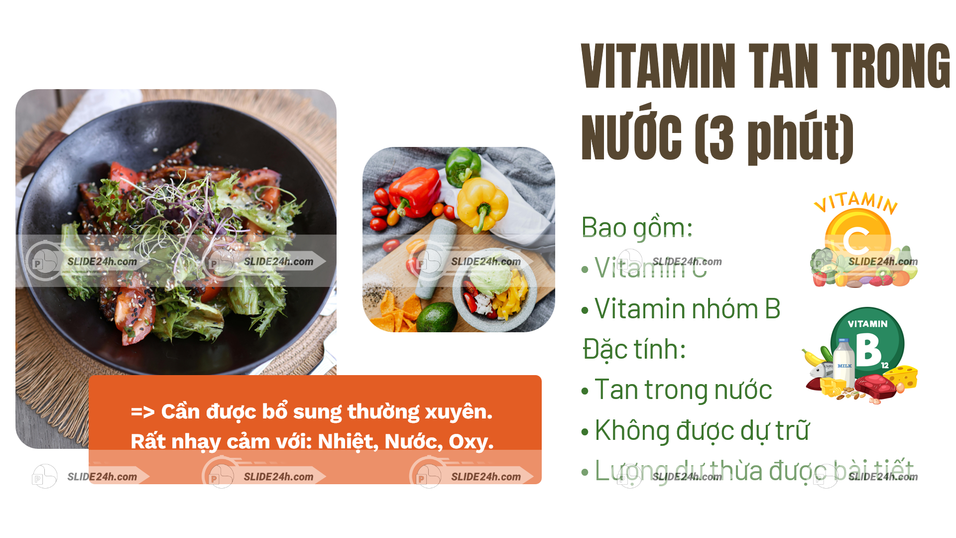 Thành phần Vitamin tan trong nước và đặc điểm