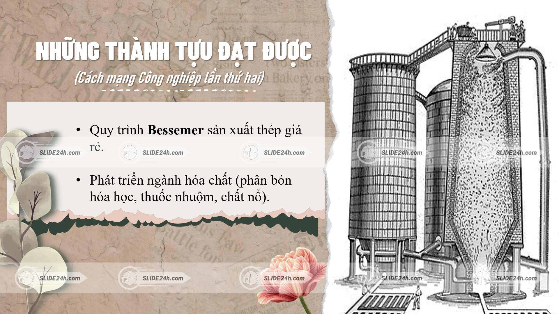 thành tựu của cách mạng công nghiệp lần thứ hai với quy trình bessemer và sự phát triển ngành hóa chất