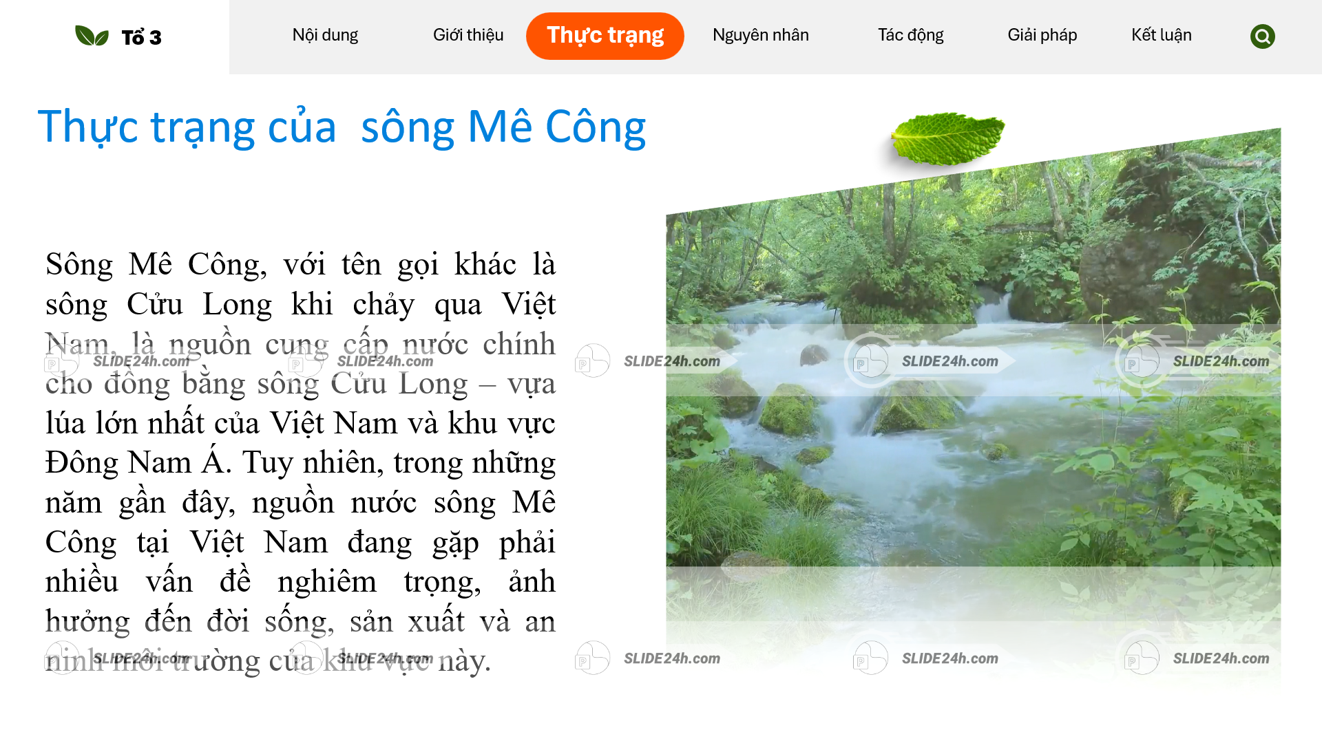 thực trạng nguồn nước của sông mê công tại việt nam