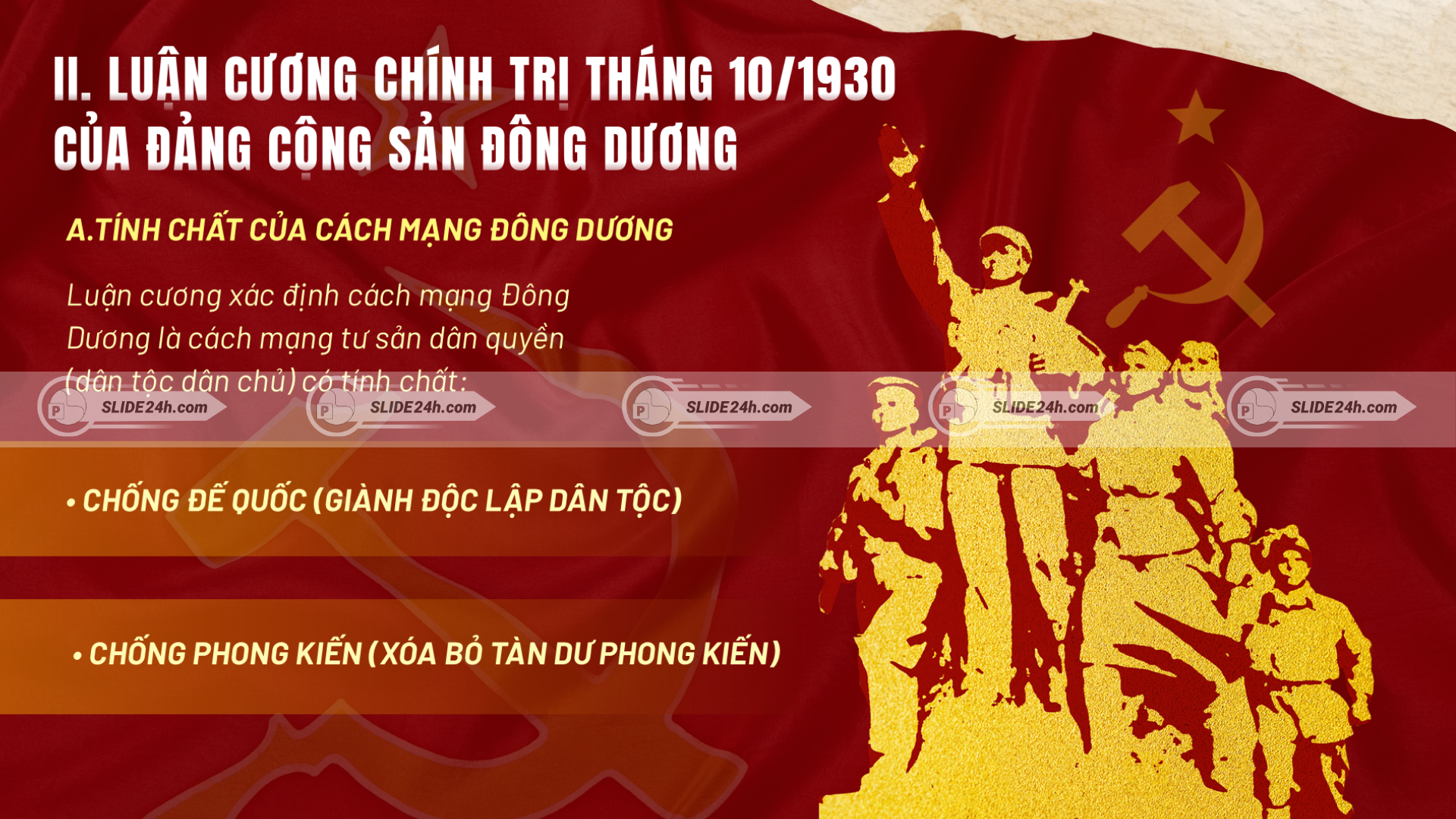 Tính chất cách mạng Đông Dương trong Luận cương chính trị tháng 10 năm 1930.