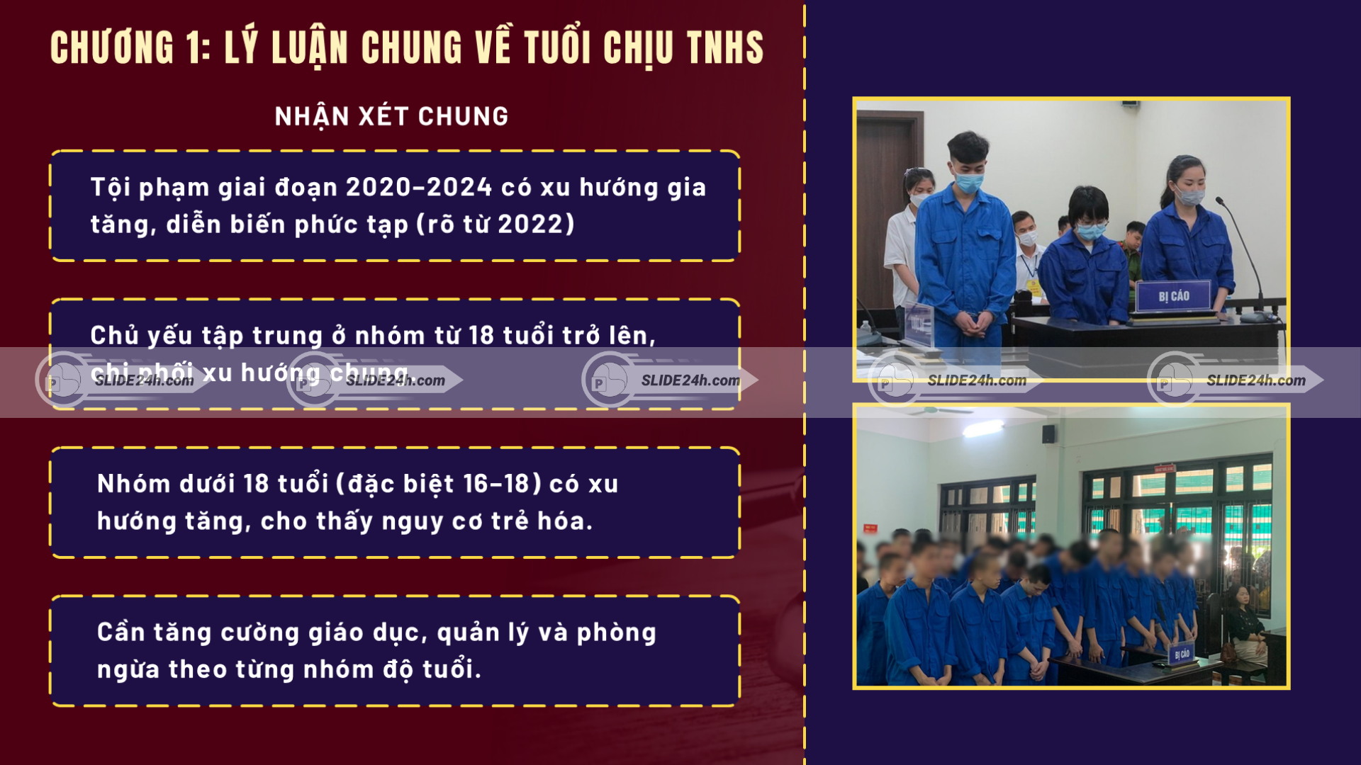 Tình trạng trẻ hóa tội phạm và sự cần thiết của giáo dục, quản lý.