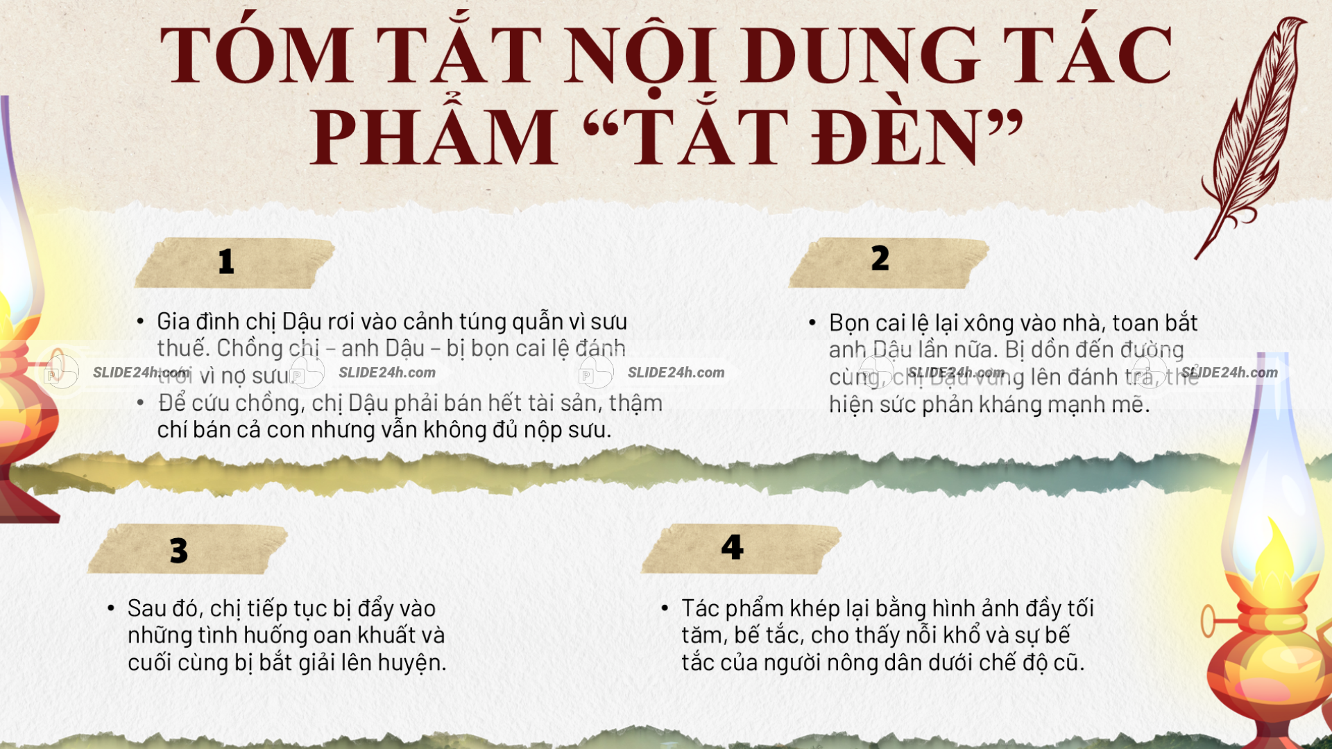 Tóm tắt tác phẩm Tắt đèn.