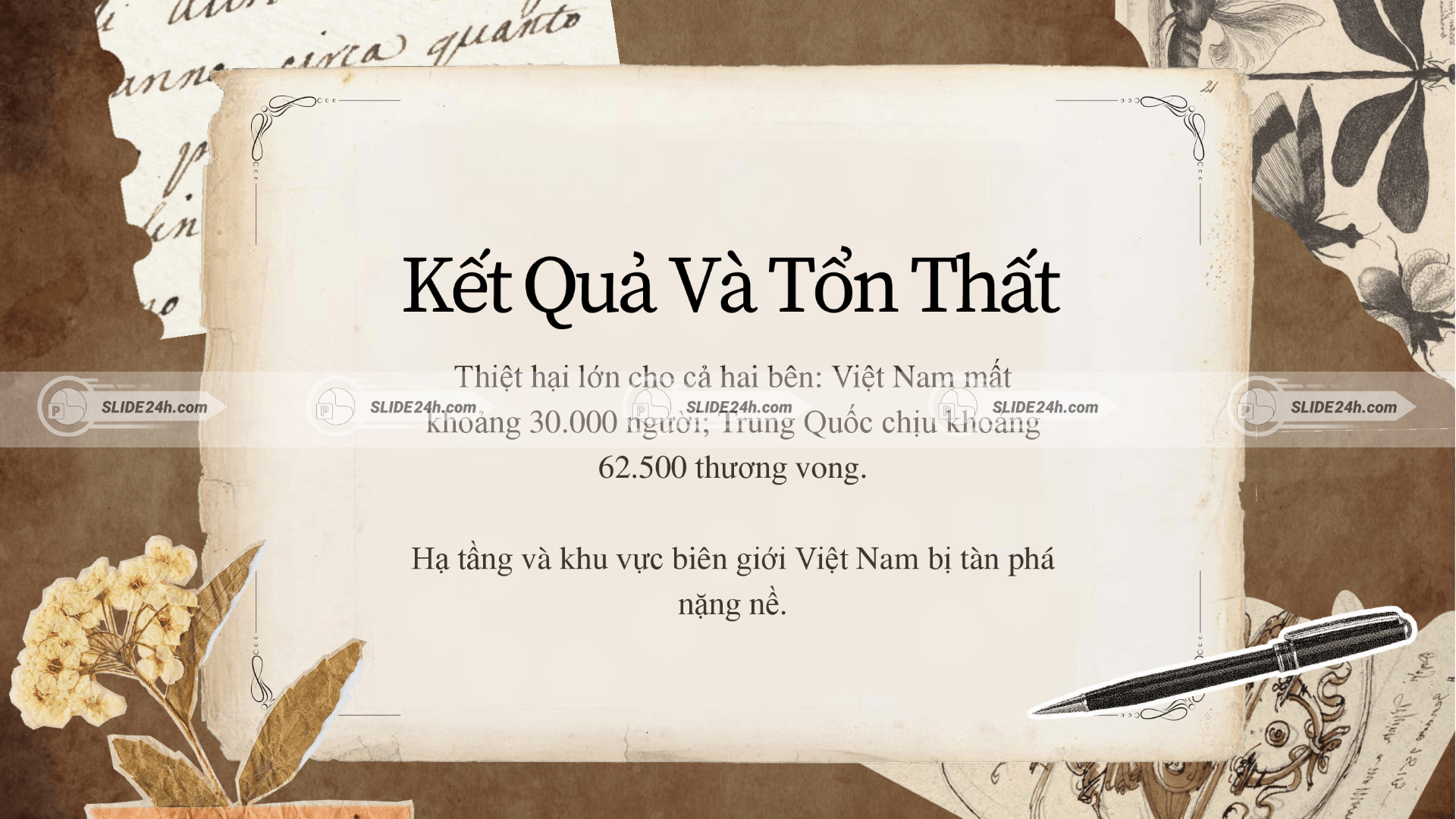Tổn thất và tác động trực tiếp của chiến tranh đối với con người, hạ tầng và đời sống ở vùng biên giới.
