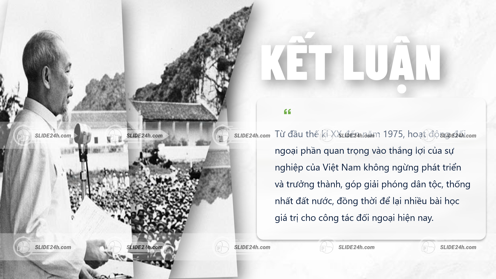 Tổng kết ý nghĩa và bài học kinh nghiệm của hoạt động đối ngoại Việt Nam.