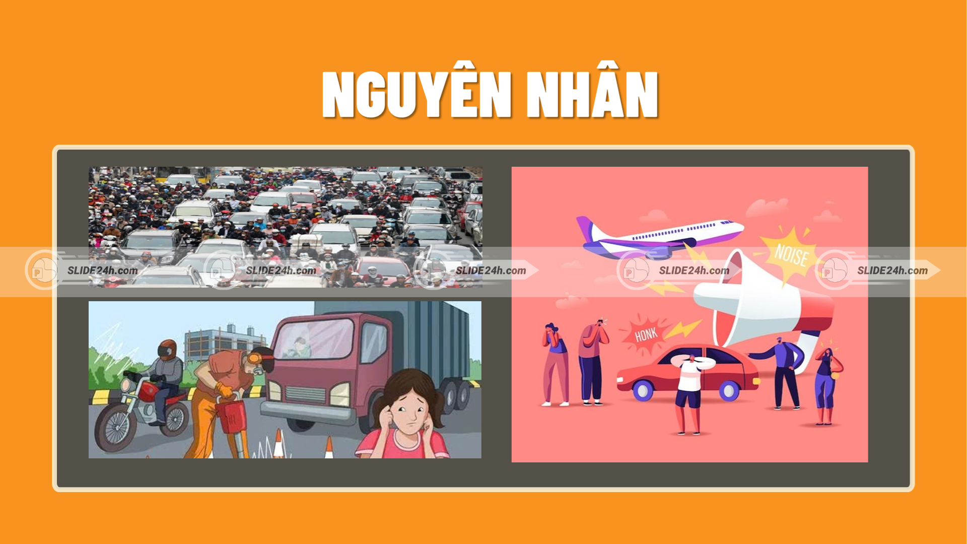 Trình bày các nguyên nhân phổ biến gây ô nhiễm tiếng ồn.