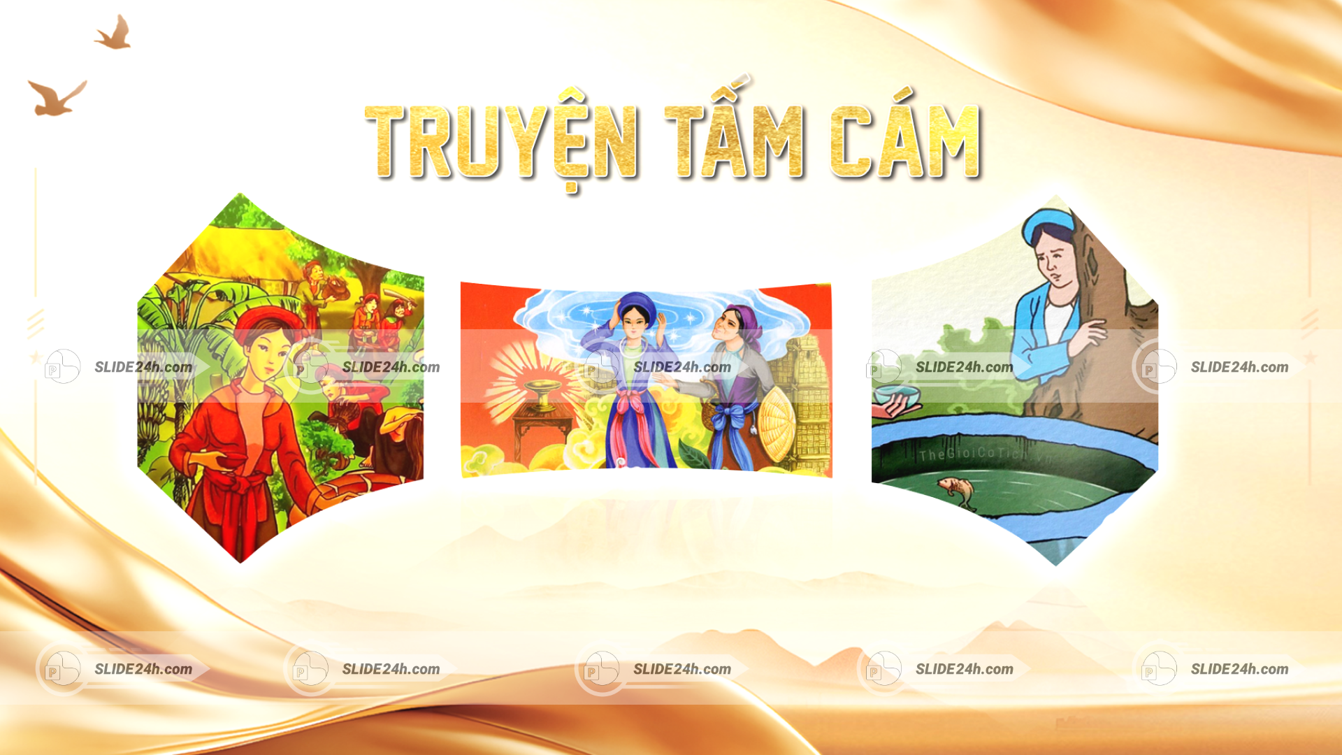 trình bày slide truyện tấm cám minh họa các chi tiết trong truyện cổ tích việt nam