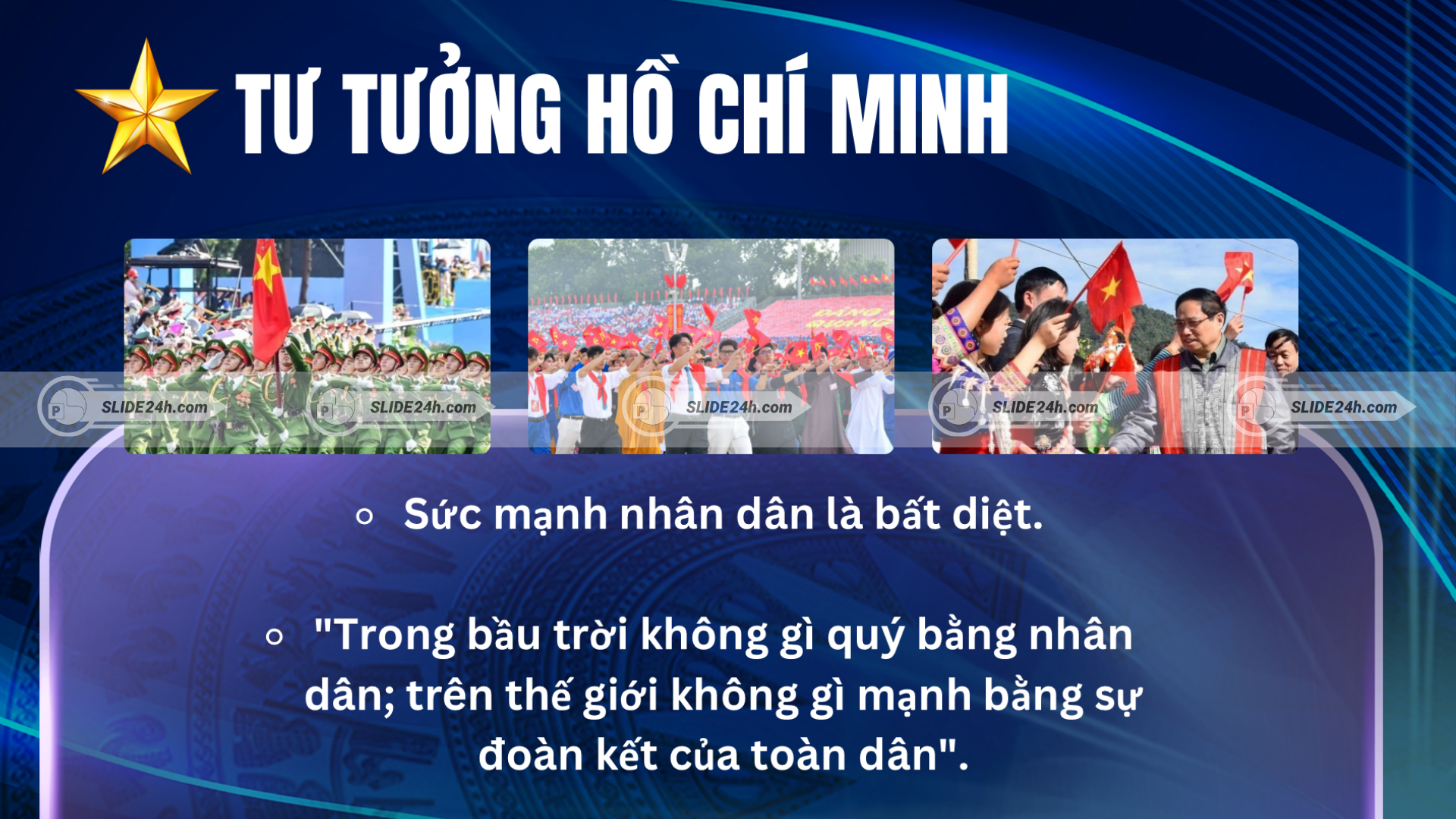 Tư tưởng Hồ Chí Minh về sức mạnh nhân dân và đoàn kết toàn dân.