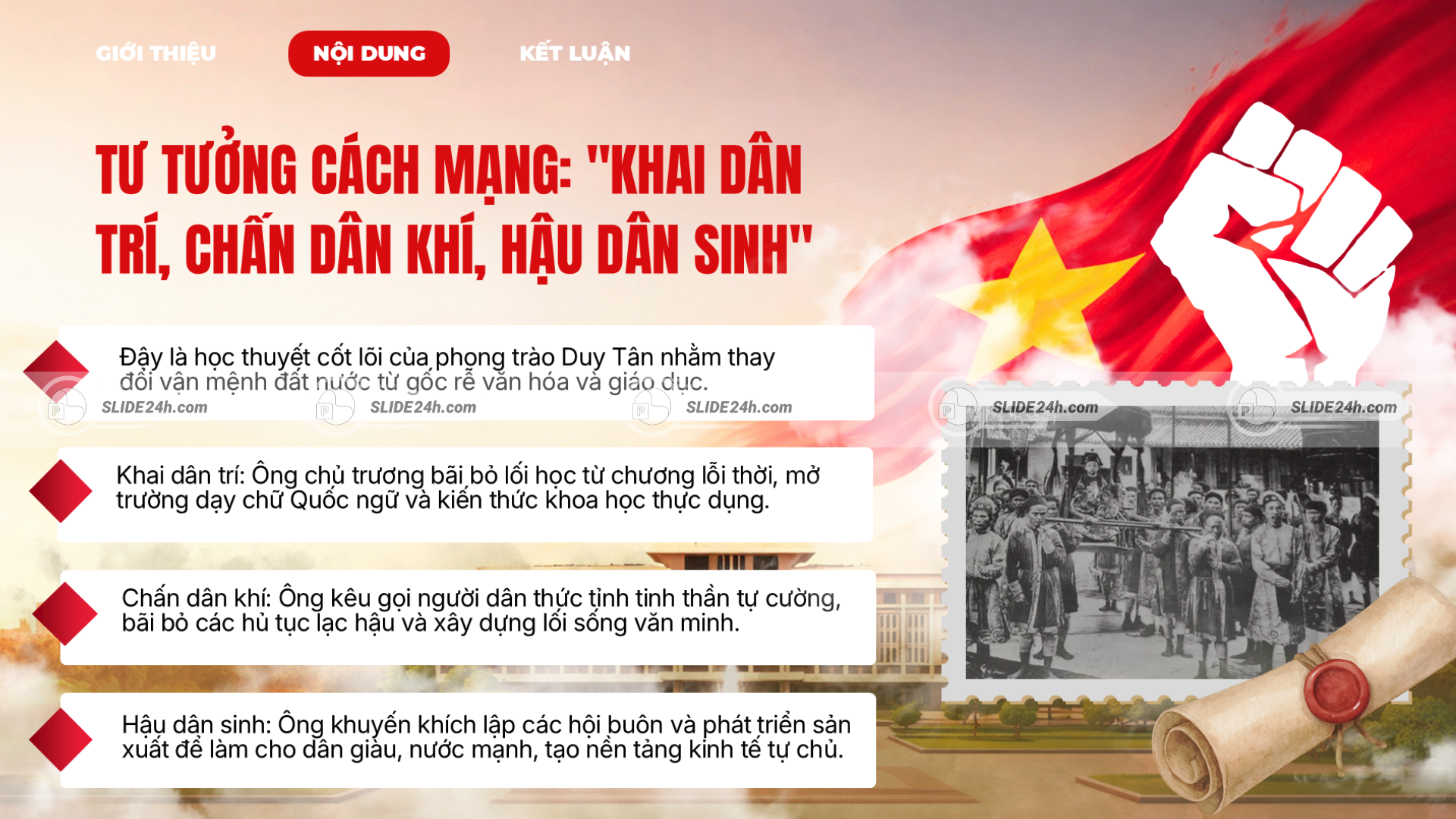 Tư tưởng Khai dân trí Chấn dân khí Hậu dân sinh của Phan Châu Trinh