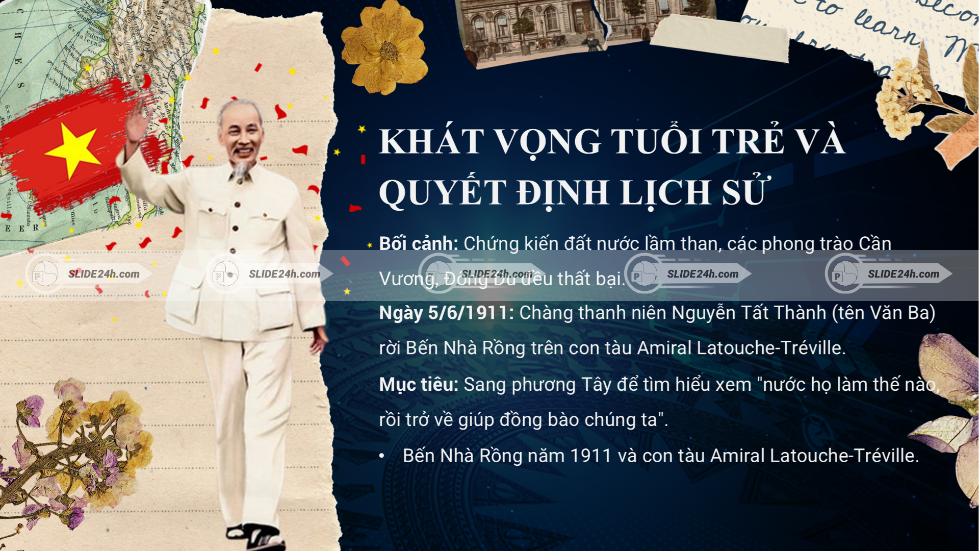 Tuổi trẻ và chí hướng cứu nước của Hồ Chí Minh trước khi ra đi tìm đường cứu nước.