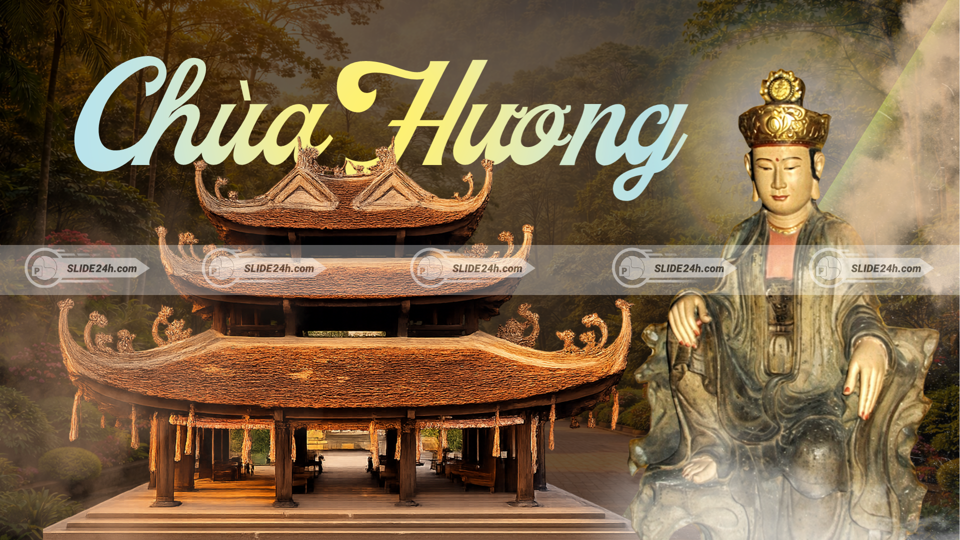 tượng phật quan thế âm và kiến trúc chùa hương truyền thống