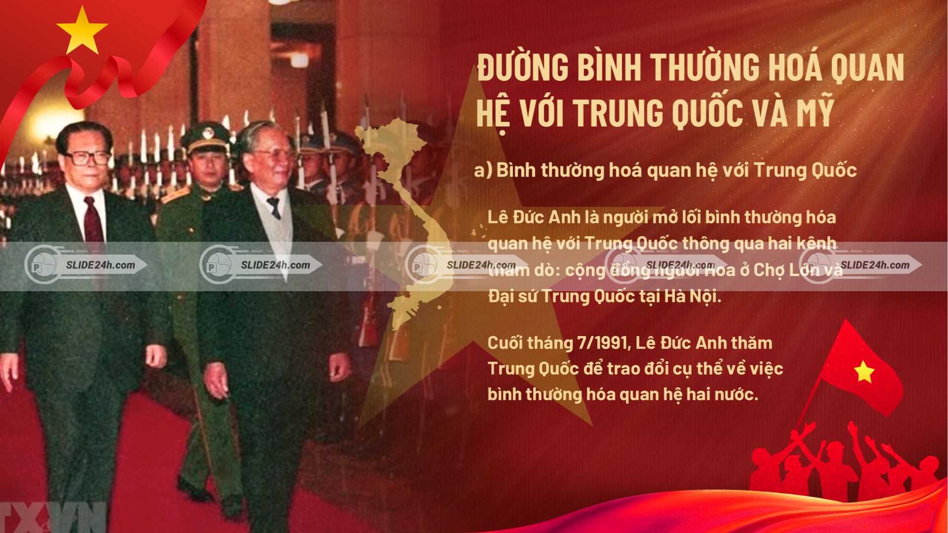 Vai trò của Đại tướng Lê Đức Anh trong việc thúc đẩy bình thường hóa quan hệ giữa Việt Nam và Trung Quốc.