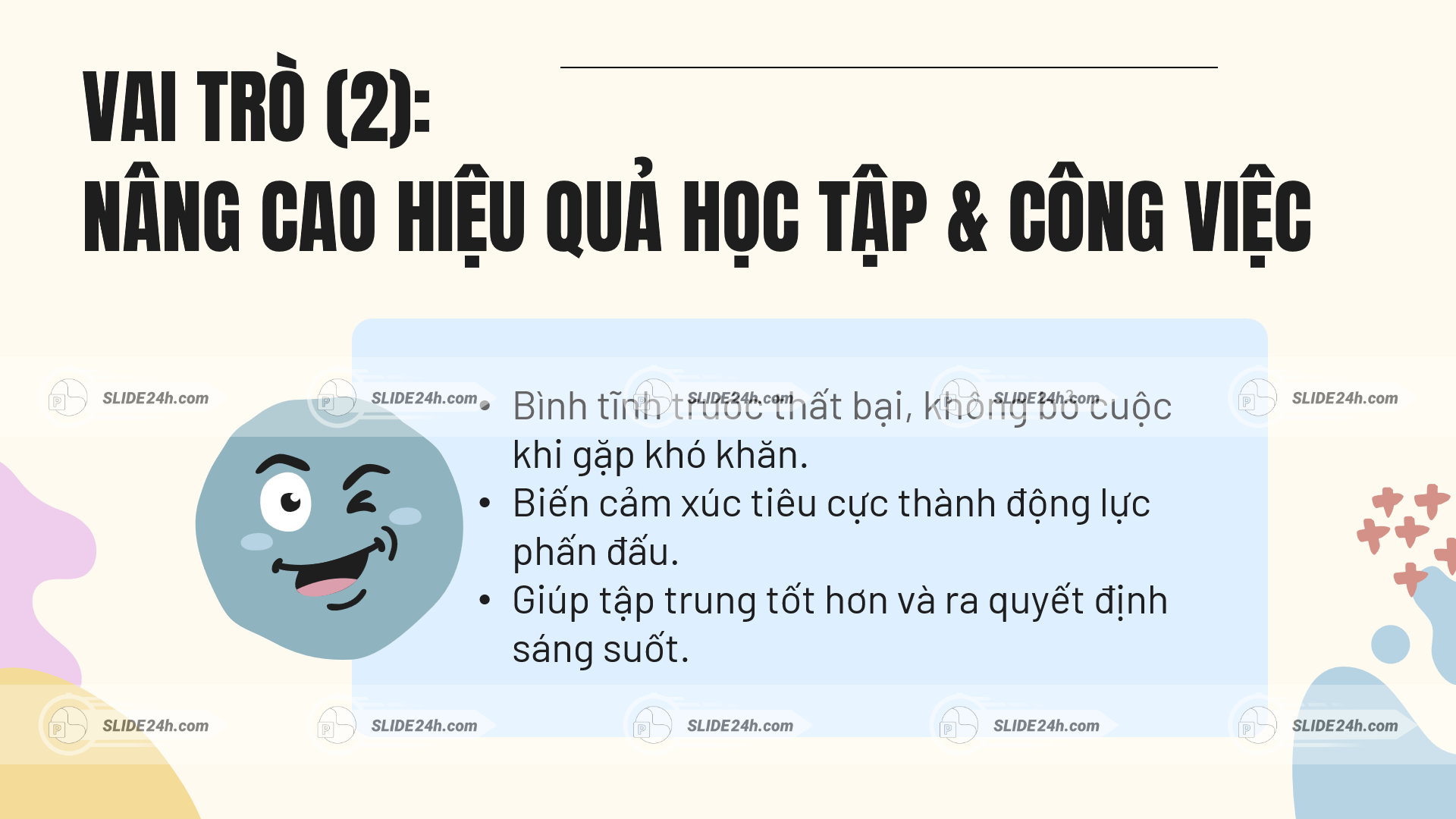 Vai trò của quản trị cảm xúc trong học tập và công việc.