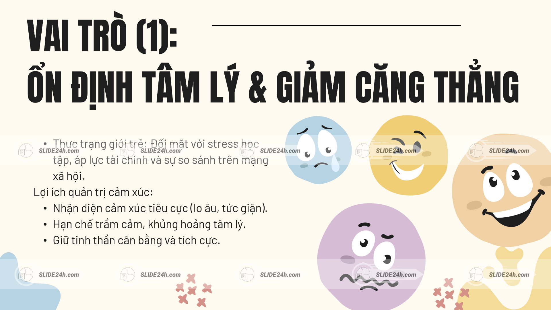Vai trò của quản trị cảm xúc trong việc ổn định tâm lý và giảm căng thẳng.