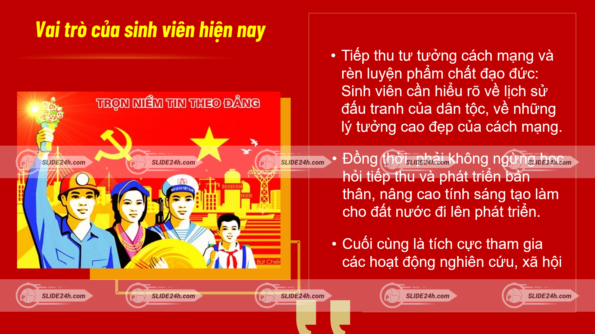 Vai trò của sinh viên trong kỷ nguyên vươn mình của dân tộc