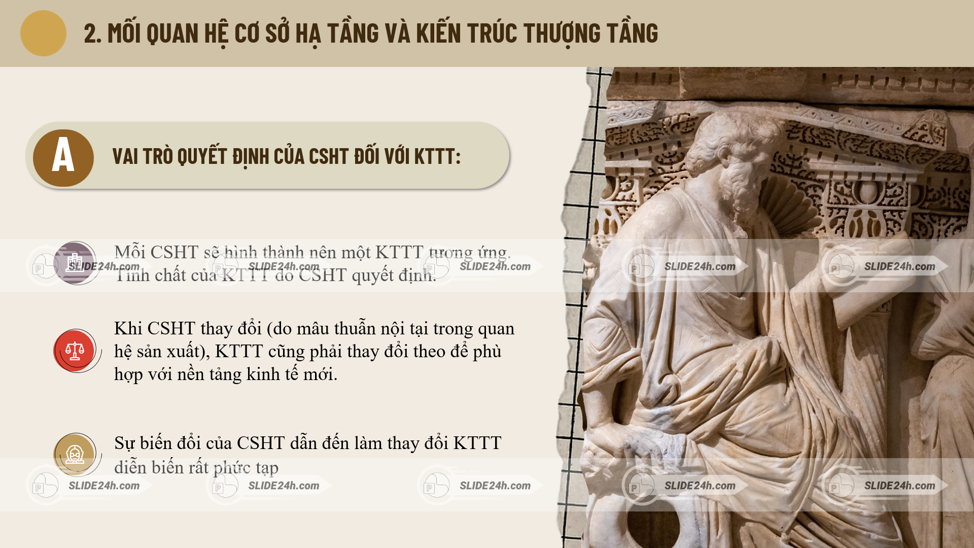 Vai trò quyết định của cơ sở hạ tầng đối với kiến trúc thượng tầng
