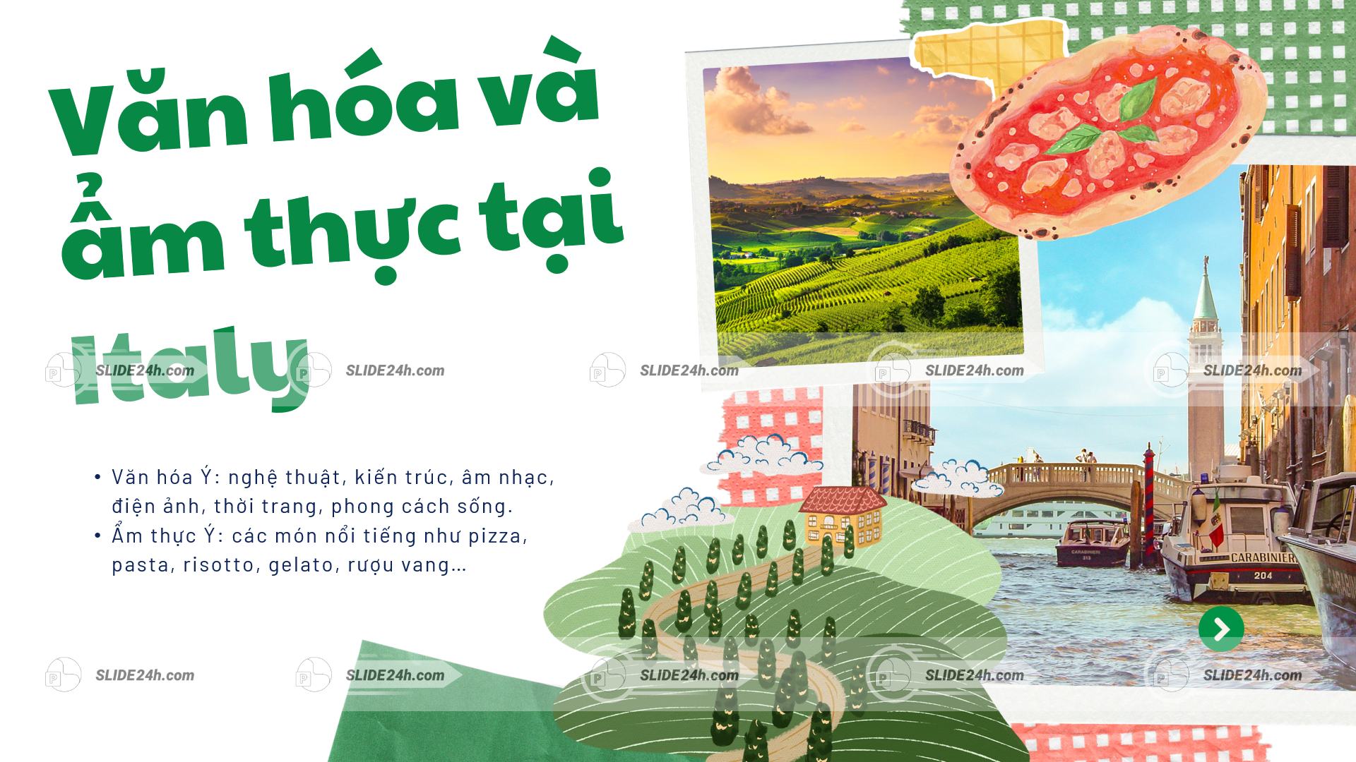 Văn hóa và ẩm thực Italy với những giá trị đặc sắc, phản ánh bản sắc và lối sống của người dân Ý.