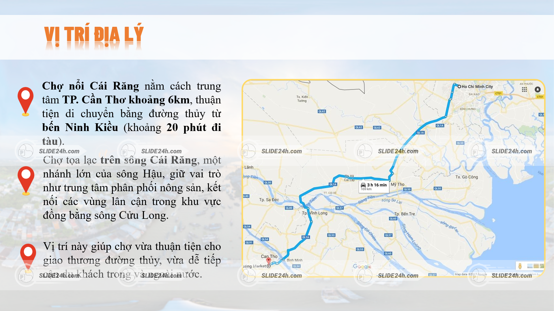Ví trí của chợ nổi