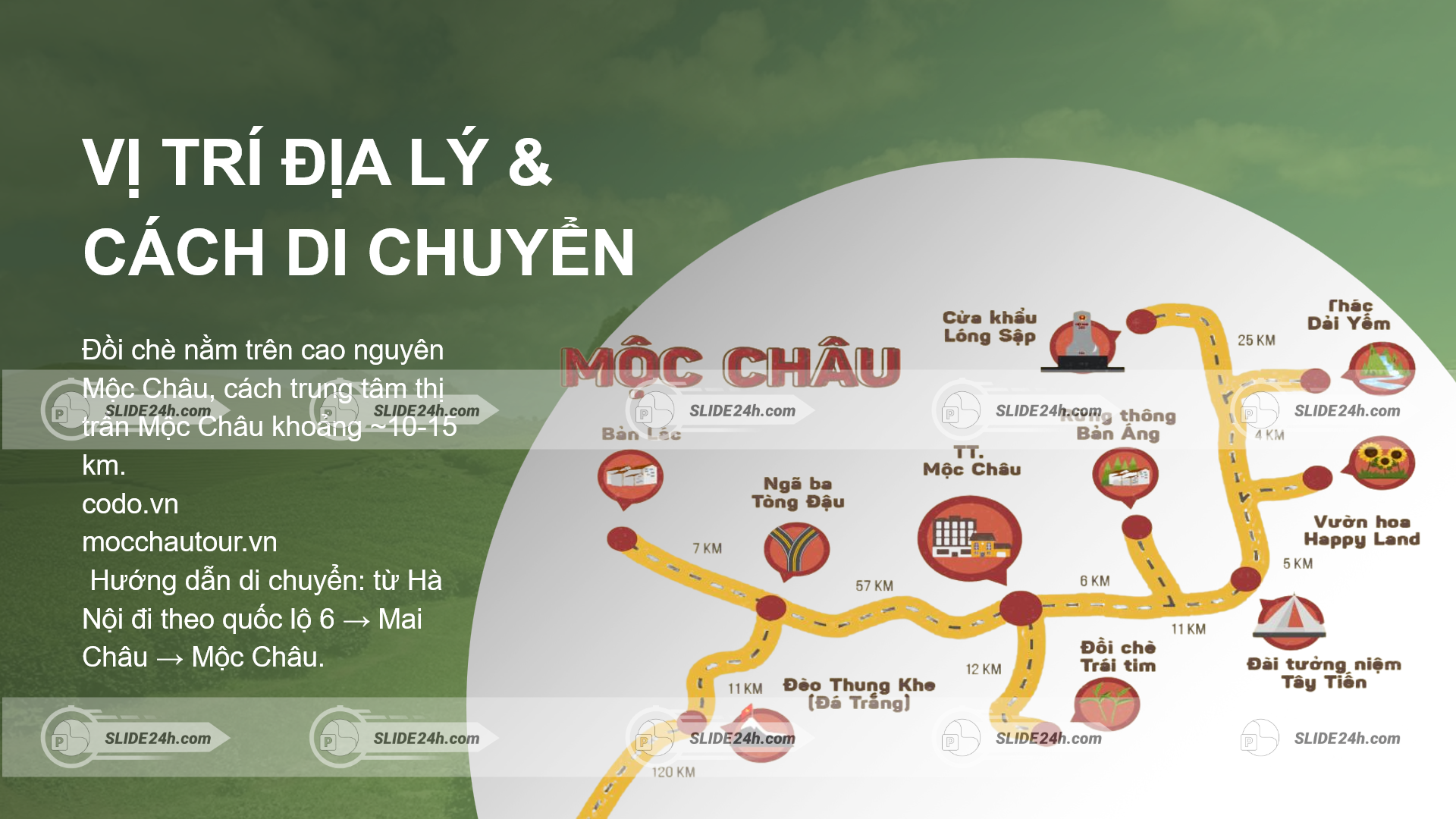 vị trí địa lý và cách đi đến Mộc Châu