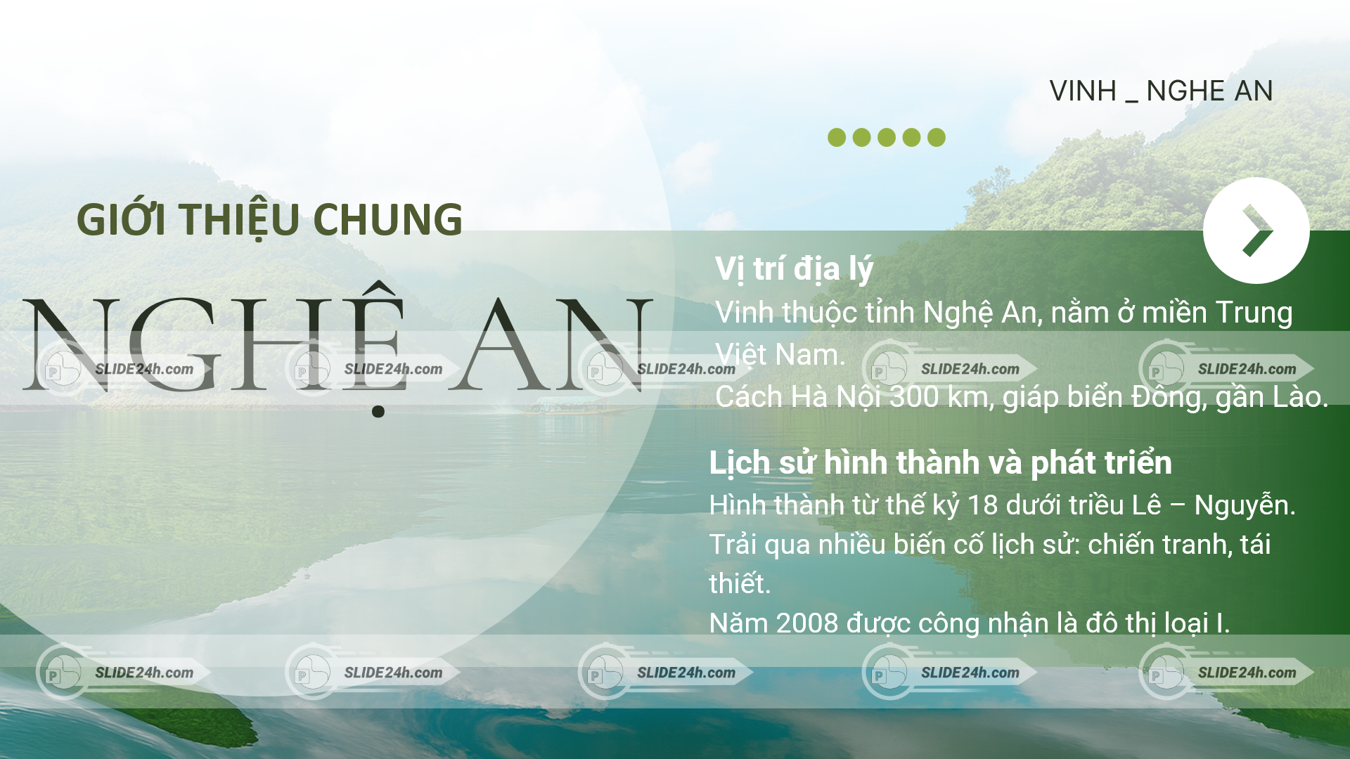 Vị trí địa lý và lịch sử hình thành của Vinh - Nghệ An