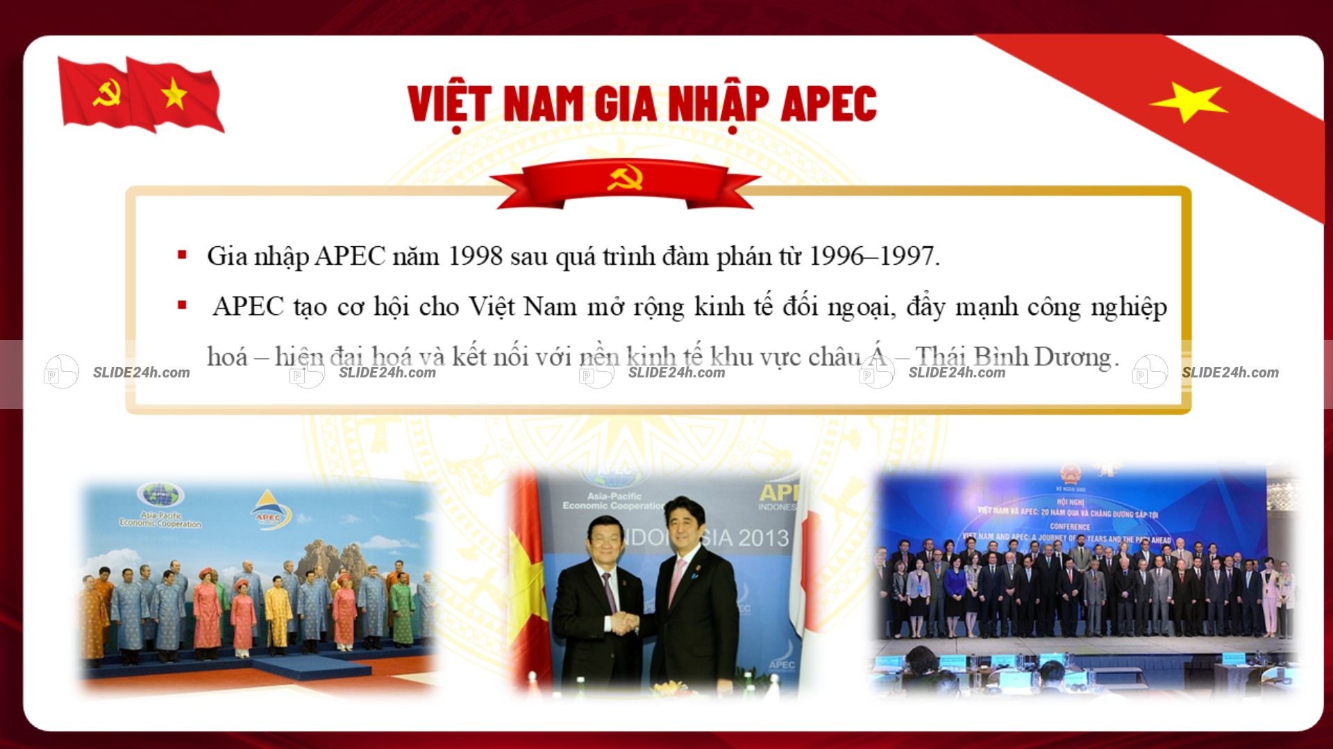 Việt Nam gia nhập APEC, ý nghĩa của sự kiện này đối với mở rộng thị trường và thu hút đầu tư.