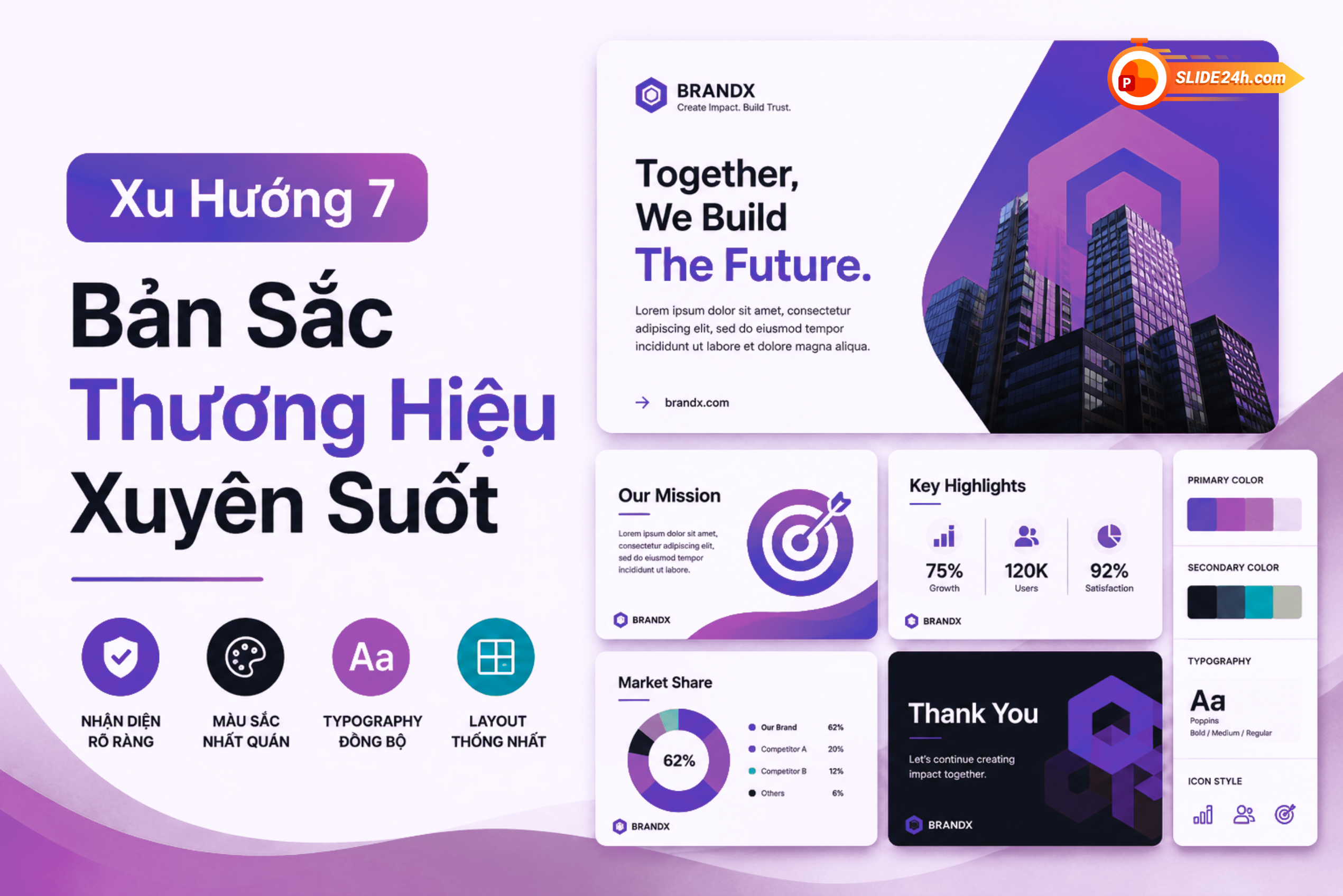 xu hướng thiết kế slide bản sắc thương hiệu đồng bộ 2026