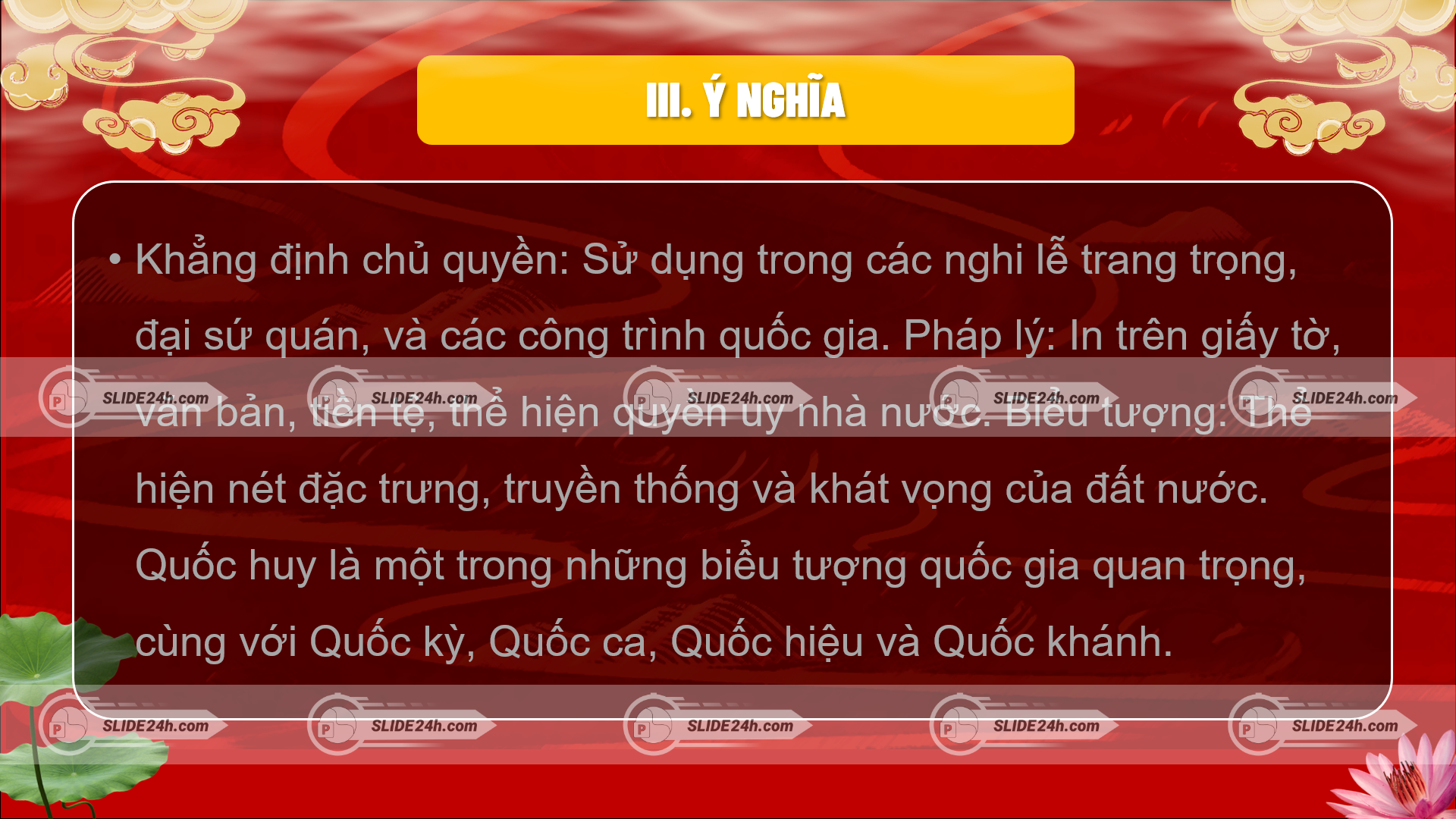 Ý nghĩa của Quốc huy Việt Nam