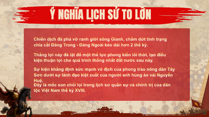 ý nghĩa lịch sử to lớn của chiến dịch Diệt Trịnh