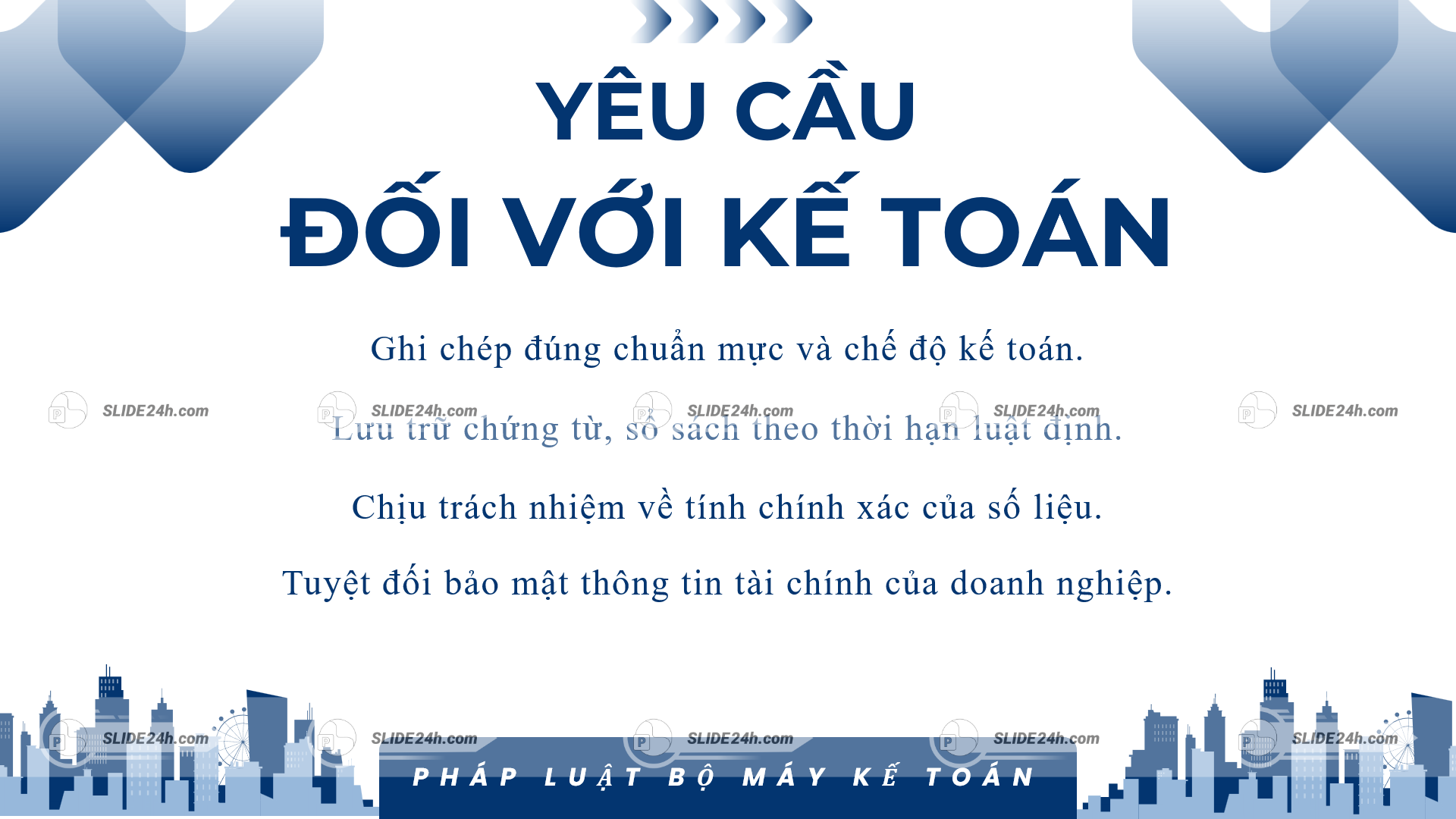 yêu cầu đối với kế toán