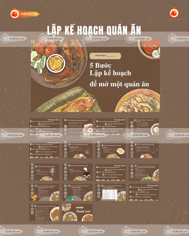 lập kế hoạch quán ăn